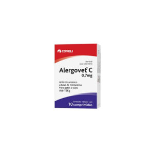 Anti alérgico para Cães e Gatos até 15kg Alergovet C 0,7mg (10 comprimidos) - Coveli - Bella e Cia Petshop