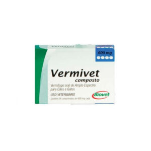 Vermífugo Vermivet Oral Composto para Cães 600mg - Bella e Cia Petshop