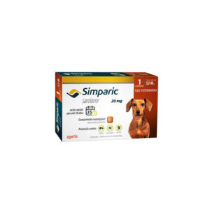 Antipulgas e Carrapatos Simparic Para Cães de 5,1 a 10Kg 20mg Com 3 Comprimidos - Bella e Cia Petshop